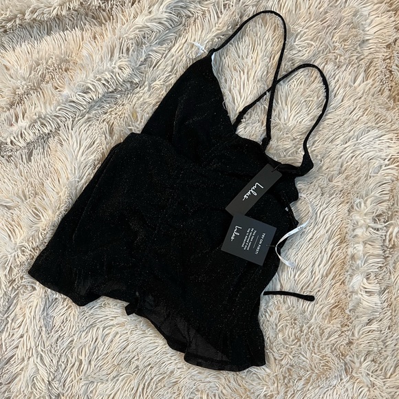 NWT Lulu’s Talk of the Party Black Ruched Bodycon Mini Dress - Picture 8 of 8